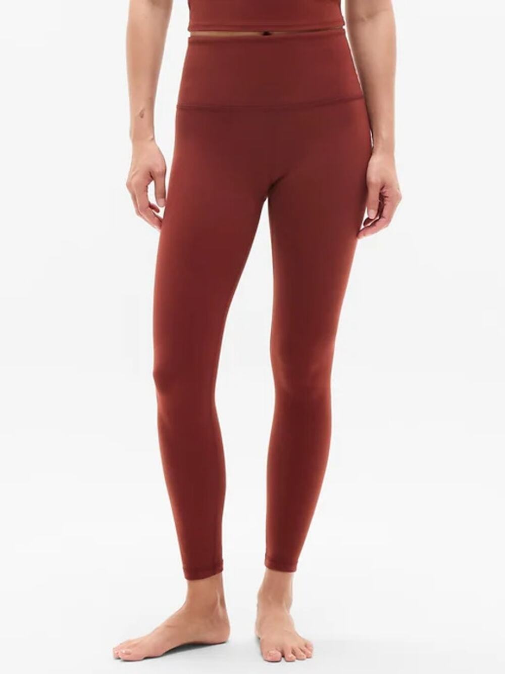 Athleta Elation Ultra High Rise Legging Women Size Small Brown Elastic Waistband